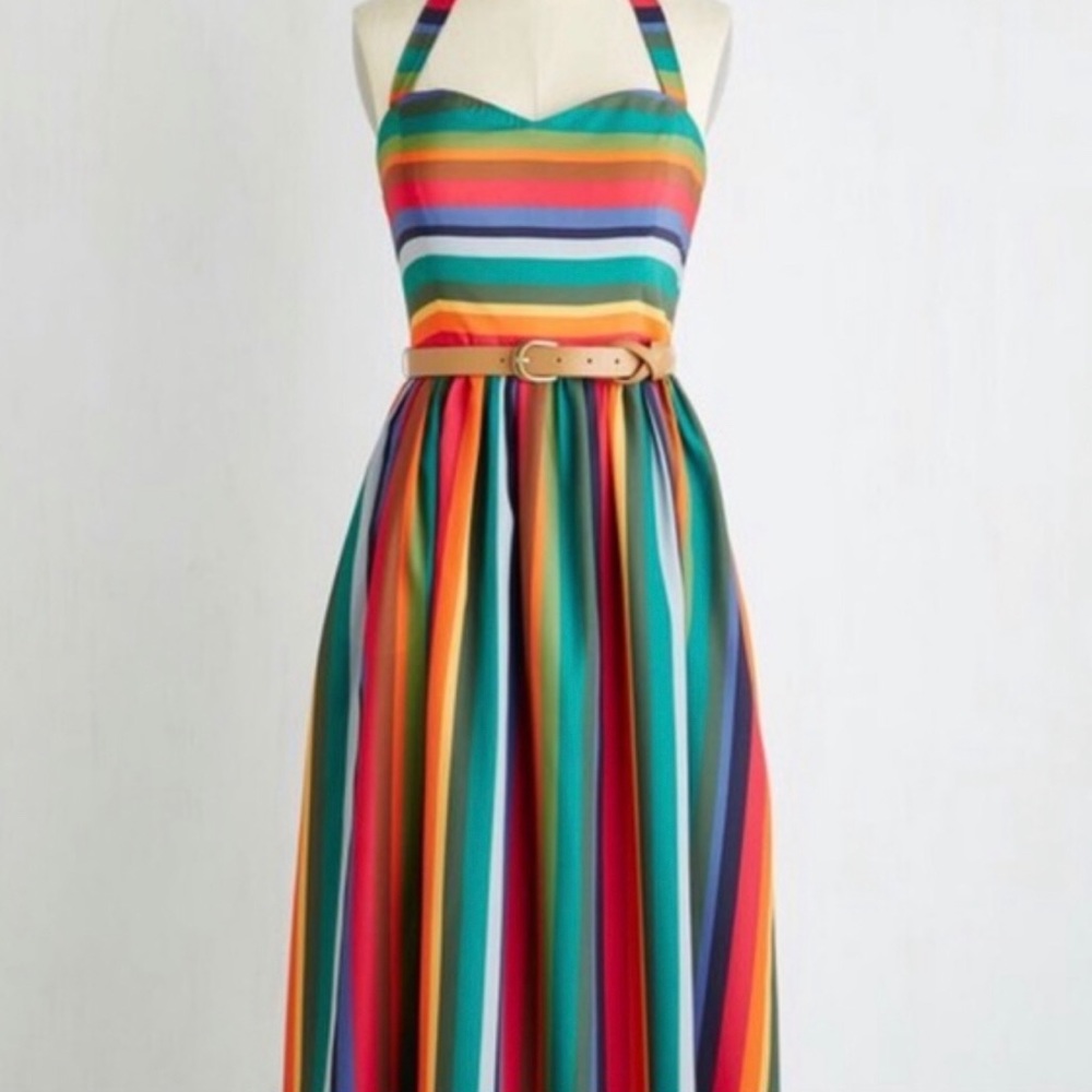 ModCloth Rainbow Halter Dress